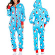 One-piece Pajamas Women Autumn And Winter Couples Hooded Home Service Jumpsuit