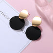 Diamond circle matte earrings earrings Japan and South Korea simple charm full diamond fashion wild earrings