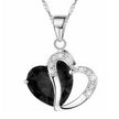 Heart Crystal Amethyst Pendant Necklace