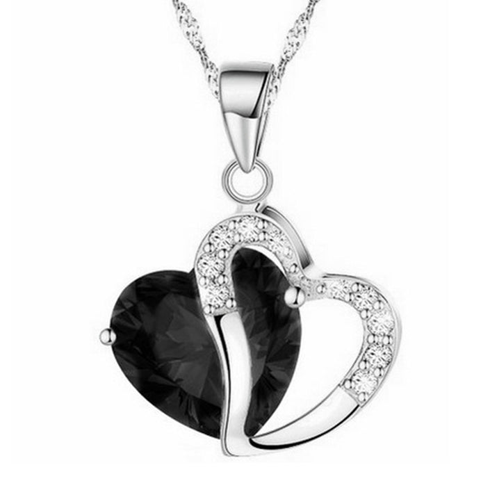 Heart Crystal Amethyst Pendant Necklace