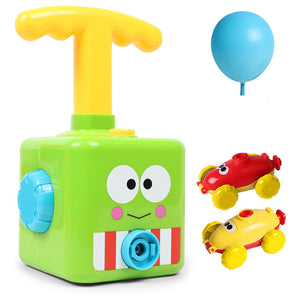 Power Balloon Launch Tower Toy Puzzle Fun Education Inertia Air Power Balloon Car Science Experimen Toy for Children Gift