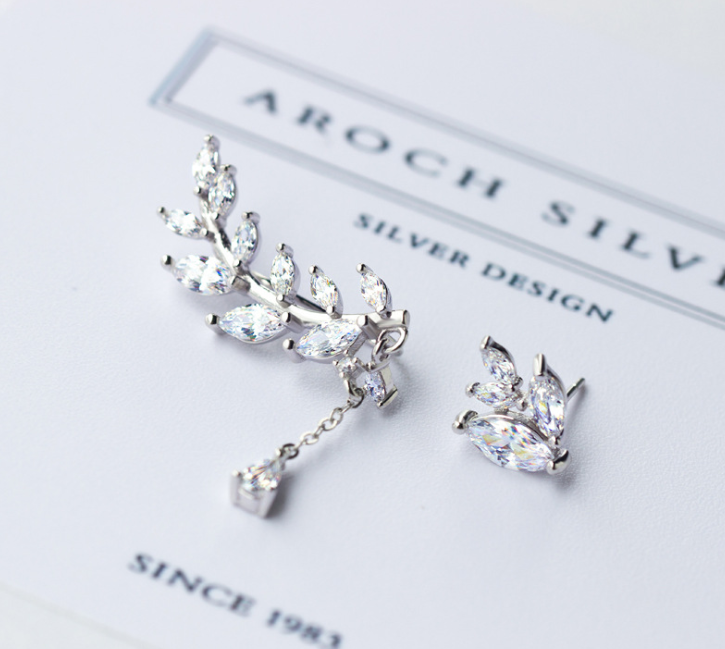 925 Silver Earrings  diamond