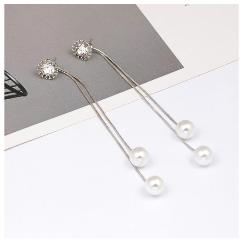 Simulated Pearl Drop Earrings