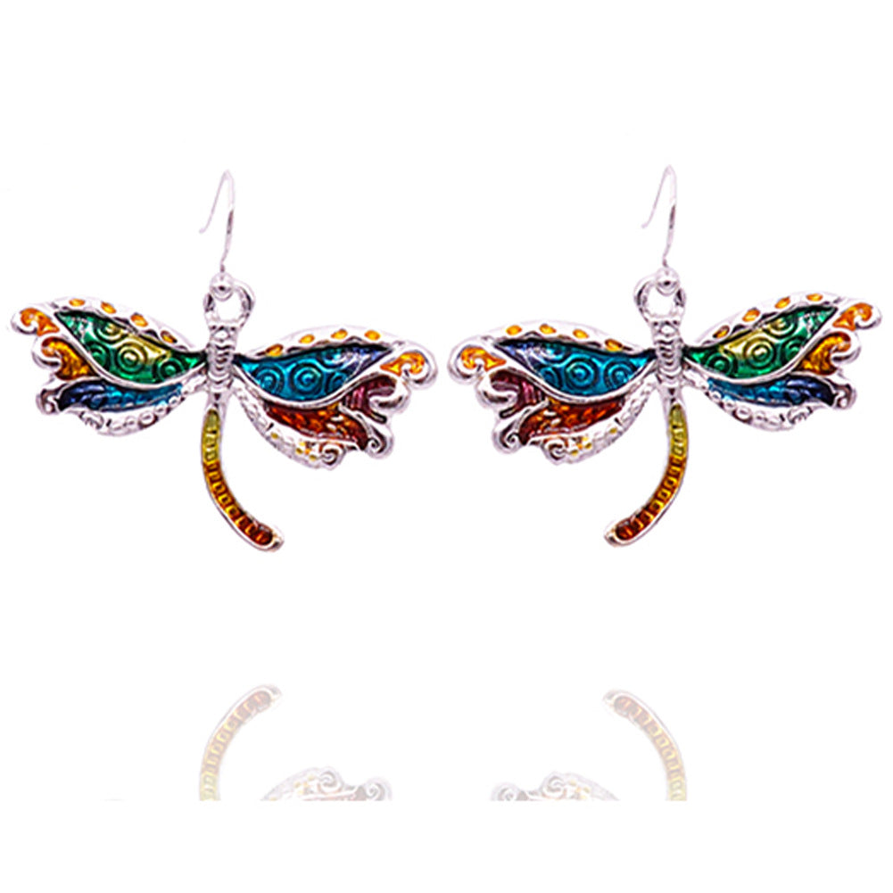 Dragonfly necklace earrings set