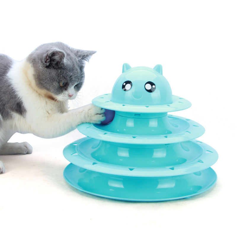 Cat toy cat turntable ball three-layer cat tower