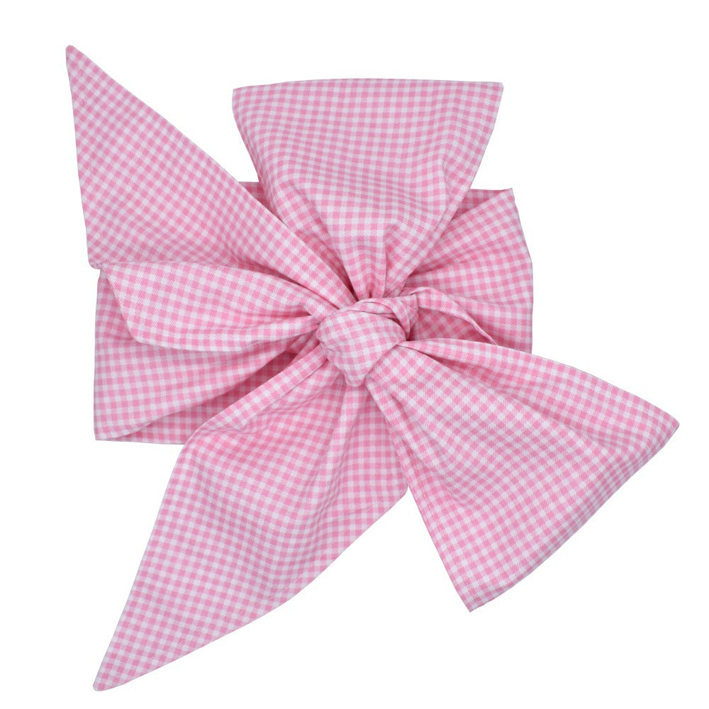 Swaddling cloth with cotton bow newborn kids dress clothes