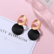 Diamond circle matte earrings earrings Japan and South Korea simple charm full diamond fashion wild earrings