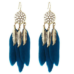 Tassel long earrings
