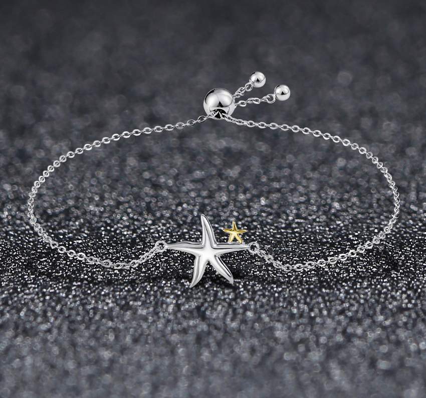 Silver Ziyun New Sea Star Ladies Bracelet Sterling Silver S925 Platinum Bracelet Jewelry SCB025