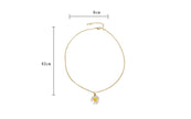 Daisy Metallic Pendant Necklace