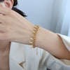 Fashion Simple Chain Leaf Tassel Bracelet