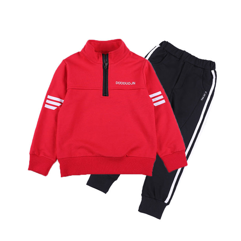 Boys''New Spring Garment in Two Kids'' Leisure Sports Kids''Spring School Garments