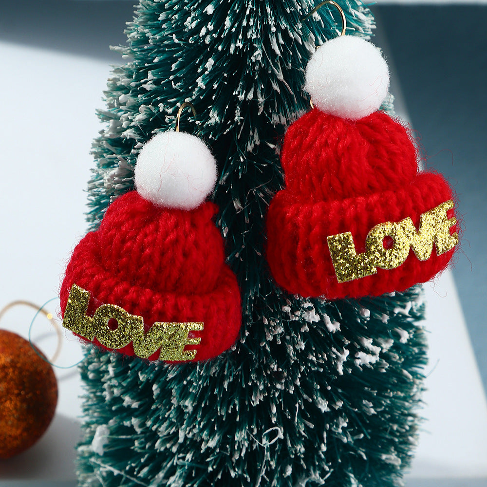 Stud Earrings Girl Christmas Earrings