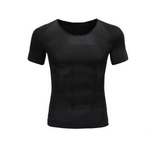Male Chest Compression T-shirt Fitness Hero Belly Buster Slimming top