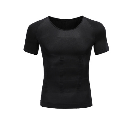Male Chest Compression T-shirt Fitness Hero Belly Buster Slimming top