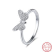 Butterfly zircon ring