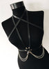 Fashion Personality Leather Chain Bra Accessories