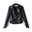 Irregular cuff motorcycle leather jacket
