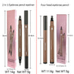 Double-tip eyebrow pencil eyeliner
