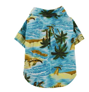 Hawaiian dog style shirt clothes