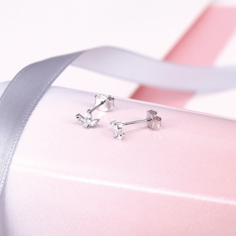 S925 Sterling Silver Horse Eye Stud Earrings