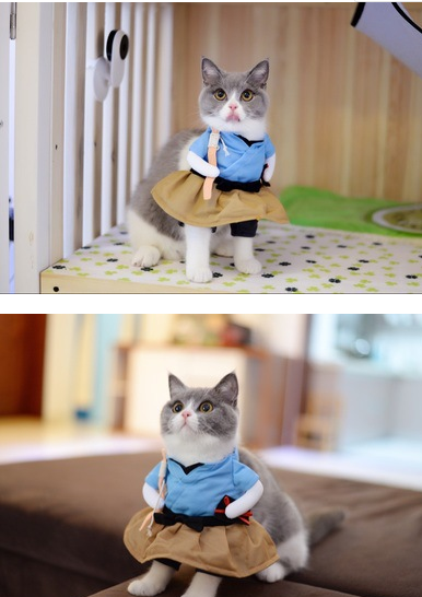 Funny Cat Costume Uniform Suit Cat Clothes  Dress Up