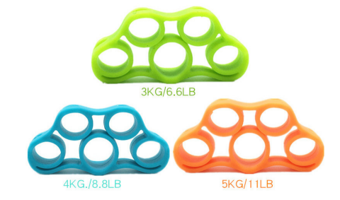 Silicone Finger Trainer Hand Gripper Resistance Bands Fitness