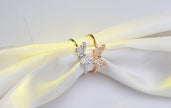 Butterfly zircon ring