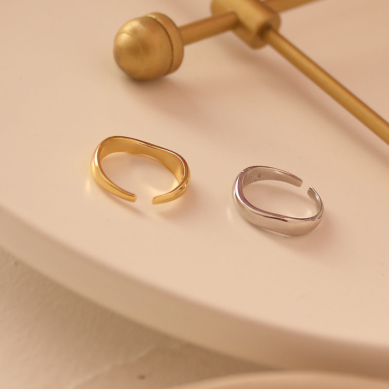 Sterling Silver Curved Ring