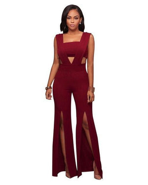 Bandage Jumpsuit Dress Long Skirt