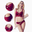 Women Bra Set Ultra-thin Red Black Lace Bras Underwear