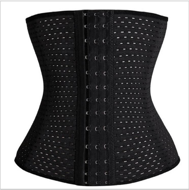 Women Hollow Tibial Belt Body-sculpting Hollow-out Round-hole Breathable Rubber Corset Post-natal Tummy Tucking Exercise Belt
