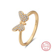 Butterfly zircon ring