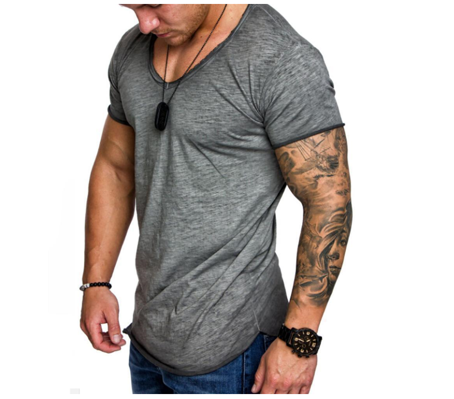 Alpscommerce short-sleeved round neck bottoming T-shirt men's shirt