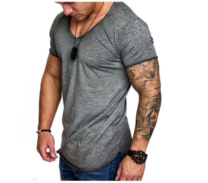 Alpscommerce short-sleeved round neck bottoming T-shirt men's shirt