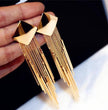 Popular Geometric Diamond Tassel Earrings