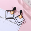 Diamond circle matte earrings earrings Japan and South Korea simple charm full diamond fashion wild earrings