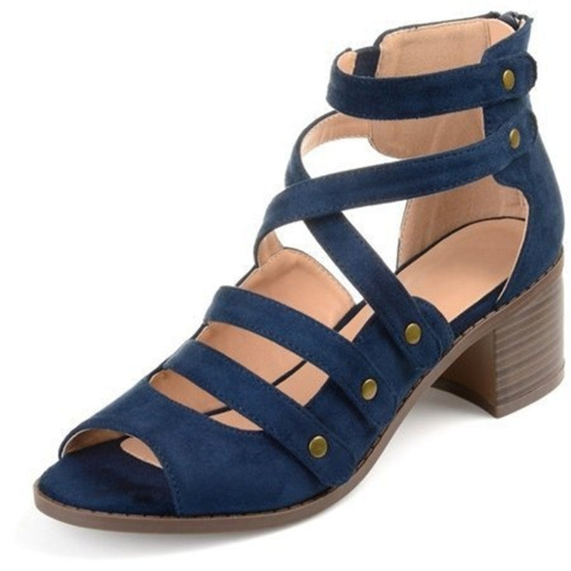 Oversized stud sandals
