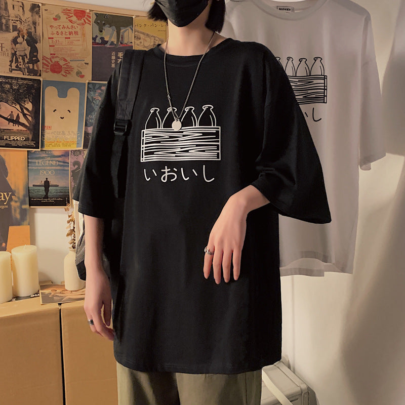 Printed street fashion boy style t-shirts tops