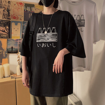 Printed street fashion boy style t-shirts tops