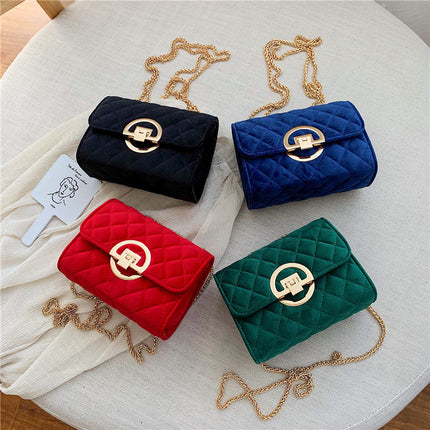 Velvet Mini Crossbody Bags For Women