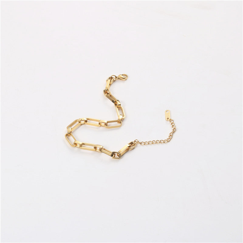 Thick chain exaggerated hollow simple bracelet