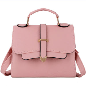 Leather Pu ladies handbag fashion buckle shoulder bag
