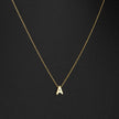 Fashion Tiny Initial Necklace Gold Silver Color Cut Letters Single Name Choker Necklace For Women Pendant