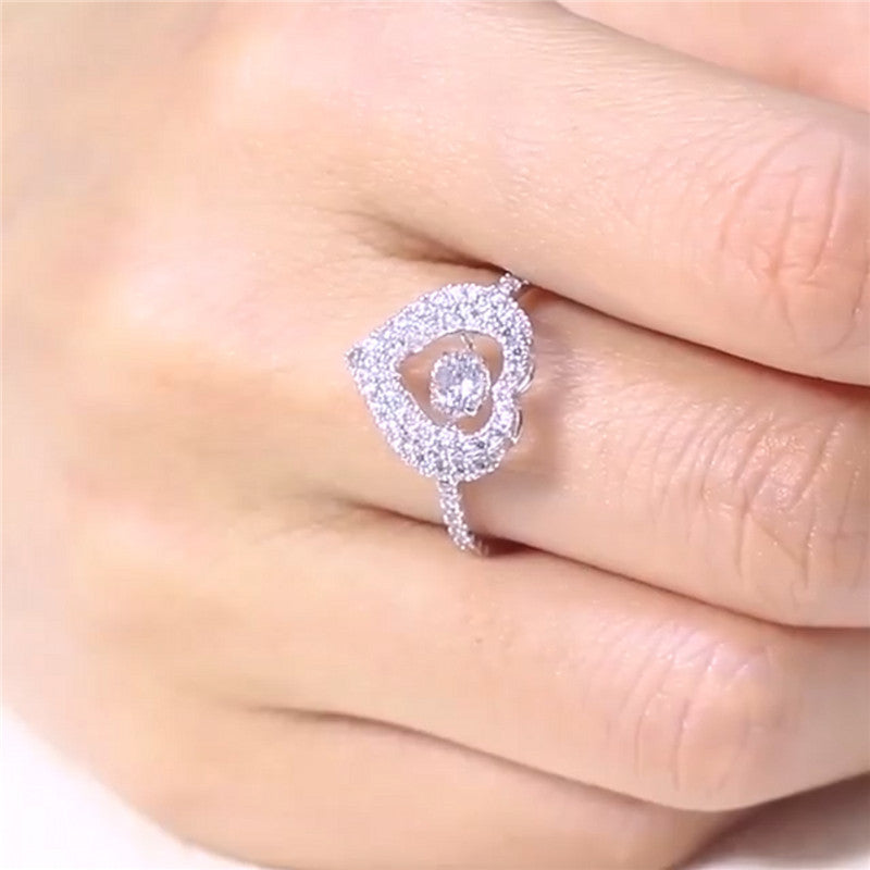 Double Heart Diamond Ring