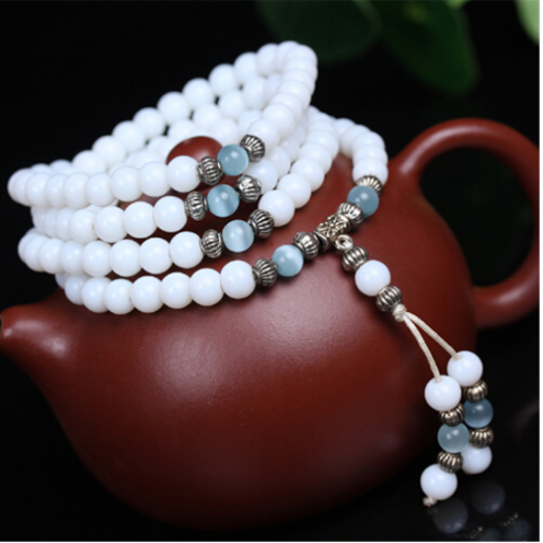 Natural crystal multi-layer bracelet