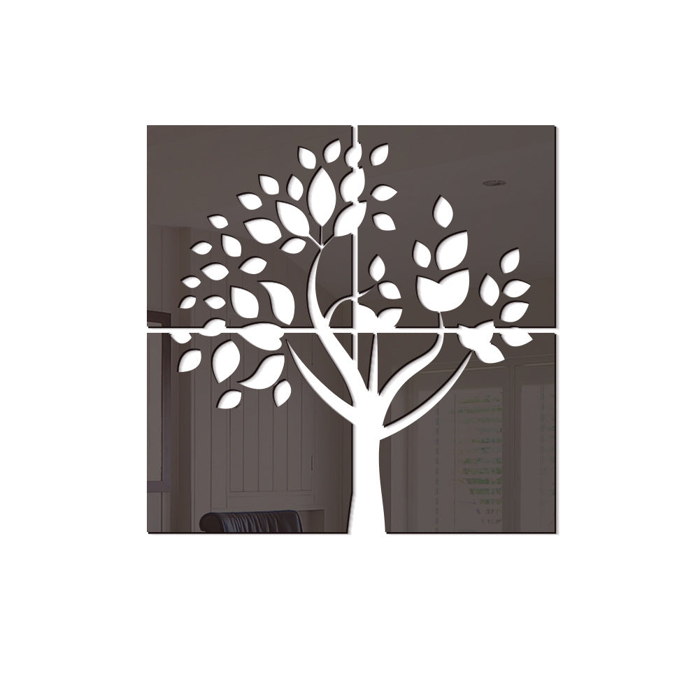 Acrylic Large Crystal Mirror Tree Background Wall
