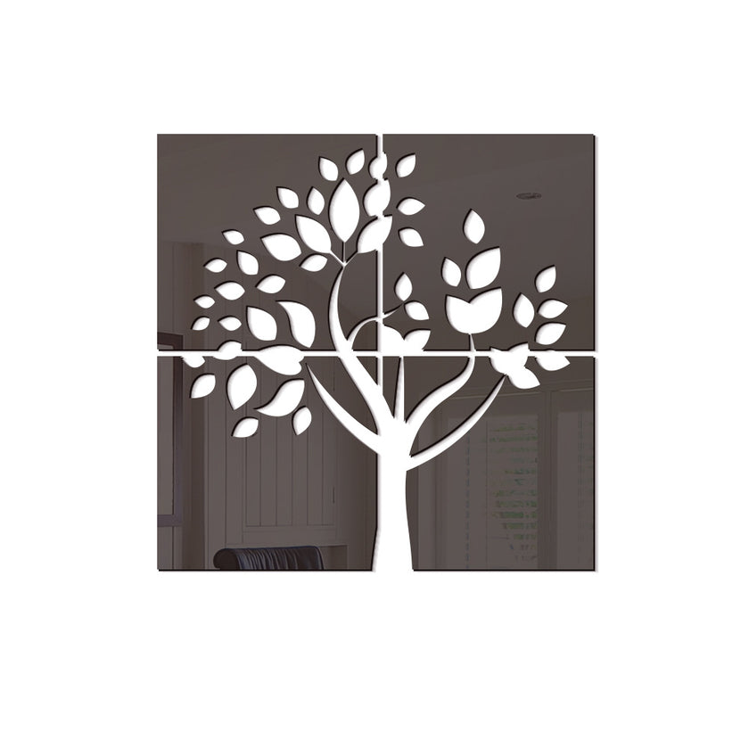 Acrylic Large Crystal Mirror Tree Background Wall