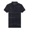 Polo shirt with printed lapel and ice silk tops