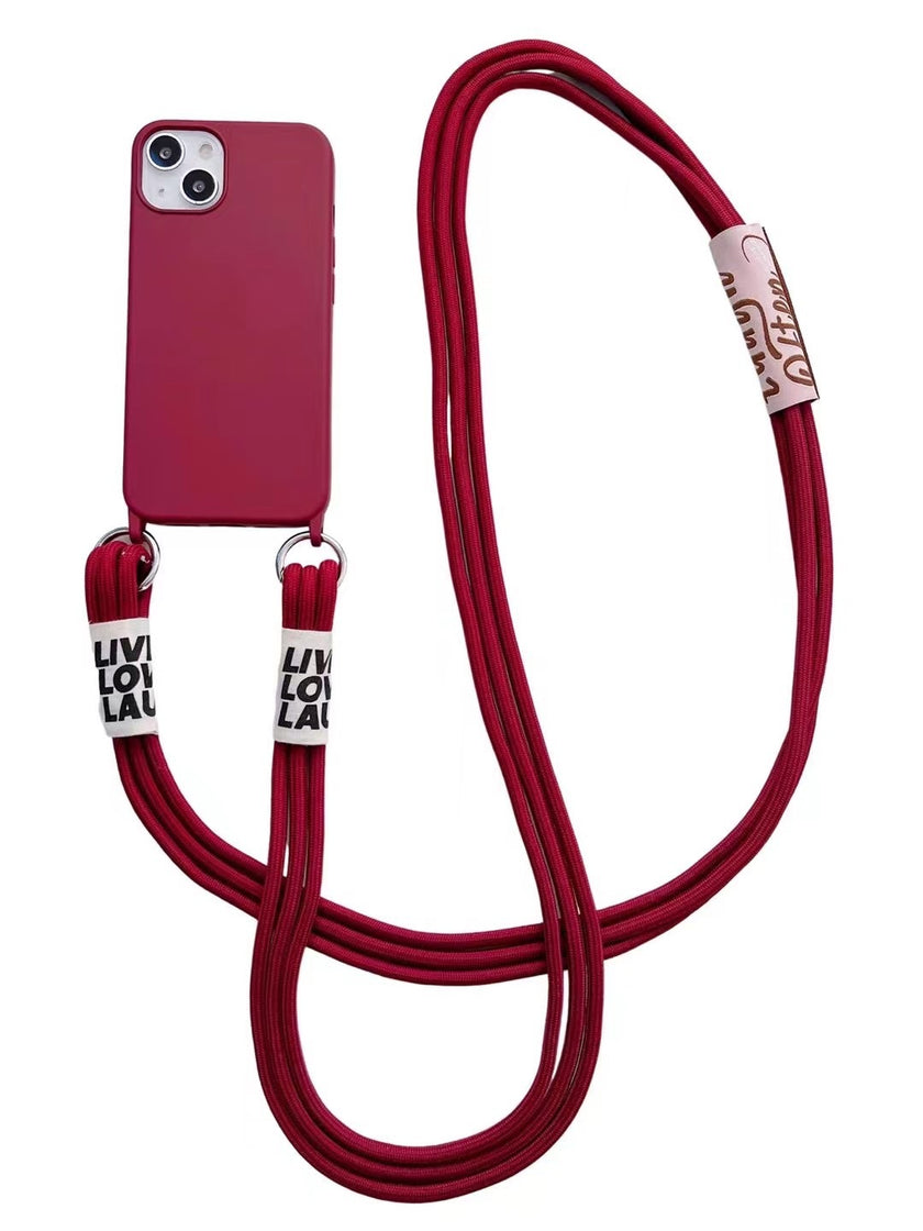 Diagonal Lanyard Soft Strap Hanging Neck Silicone Phone Case